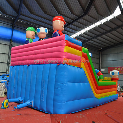 Age Range 14 Years up Portable PVC Inflatable Mario Fun City Playground Game for Kids