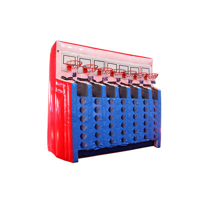 Durable Commercial Grade PVC Inflatable Basketball Connect 4 Sport Game with Blower