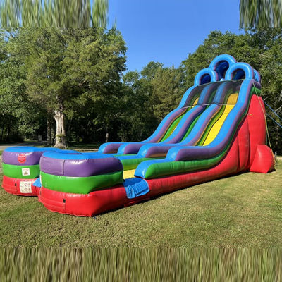 Customizable Double Waterslide Pool with Two Small Pools and Repair Kits Included
