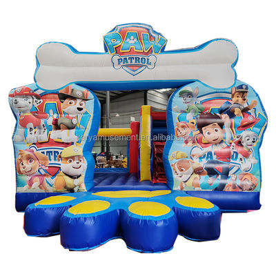 Unisex Paw Patrol Inflatable Castle with Inner Slide Commercial Customizable Design