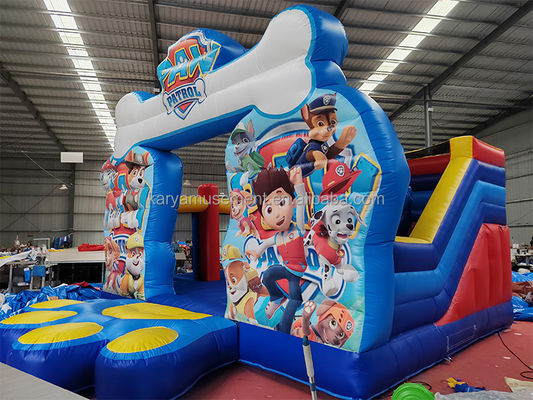 Unisex Paw Patrol Inflatable Castle with Inner Slide Commercial Customizable Design