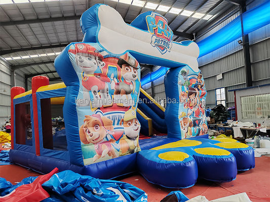 Unisex Paw Patrol Inflatable Castle with Inner Slide Commercial Customizable Design