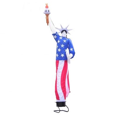 Can be Customized Inflatable Statue of Liberty Man Sky Dancer for Holiday Celebration