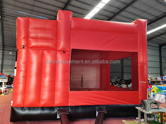 Customizable Red Fire Truck Theme Inflatable Castle Slide for Kids Amusement Park