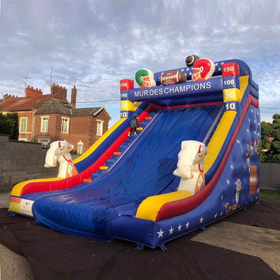 Commercial Renting Inflatable Water Slide with Rugby Player Theme and Customized Color