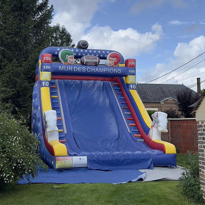 Commercial Renting Inflatable Water Slide with Rugby Player Theme and Customized Color
