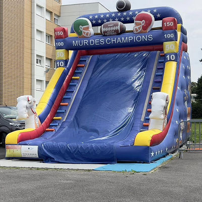 Commercial Renting Inflatable Water Slide with Rugby Player Theme and Customized Color