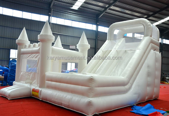 Customized Logo Acceptable Indoor Jumping Castle for Kids PVC White Inflatable Castle