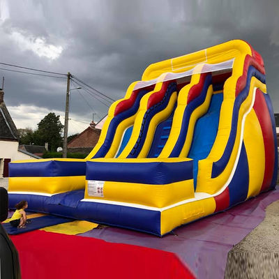 Sea/Air/Express Shipping PVC Yellow Water Slide Inflatable with 2 Slides and 2 Pools