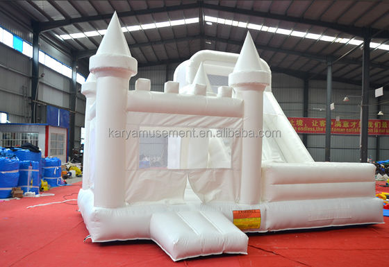 Customized Logo Acceptable Indoor Jumping Castle for Kids PVC White Inflatable Castle