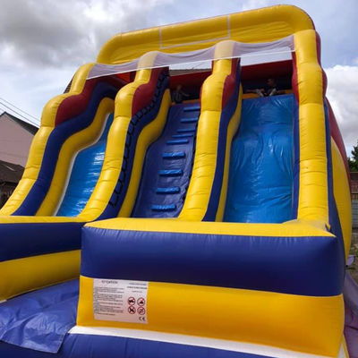 Sea/Air/Express Shipping PVC Yellow Water Slide Inflatable with 2 Slides and 2 Pools