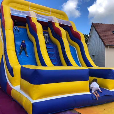Sea/Air/Express Shipping PVC Yellow Water Slide Inflatable with 2 Slides and 2 Pools