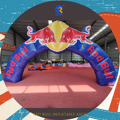 Gender-Neutral Inflatable Archway Red Bull Advertising with PVC Material Inflatables