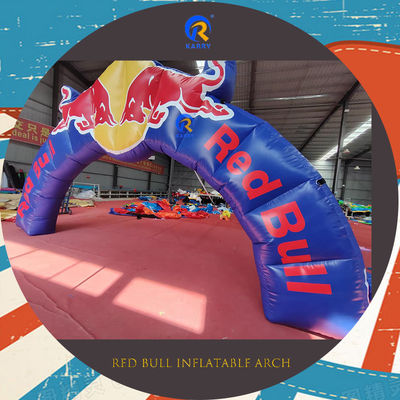 Gender-Neutral Inflatable Archway Red Bull Advertising with PVC Material Inflatables