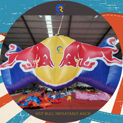 Gender-Neutral Inflatable Archway Red Bull Advertising with PVC Material Inflatables