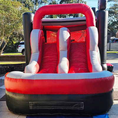 0.55mm PVC Vinyl Tarpaulin Spiderman Inflatable Bounce House Double Lanes Jump Castle