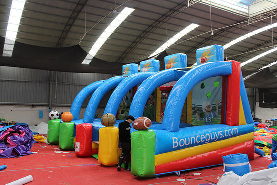 Features PORTABLE Kids 4 In 1 Carnival Inflatable Sport Game Inflatable Basketball Shooting Game