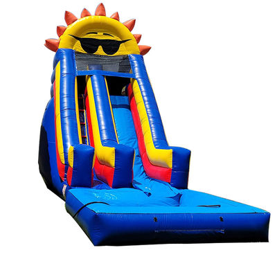 Detachable Pool Attached Party Rentals Commercial PVC Sun Theme Water Slide Inflatable