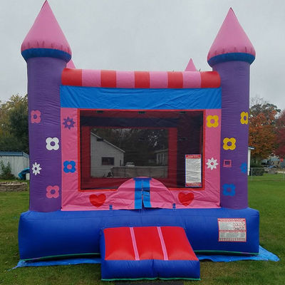 Customizable Toddler Pink Theme Inflatable Bouncing Castle with Blower and Package Bag