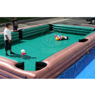 Customized PVC Tarpaulin Inflatable Soccer Billiard Pool Table for Interactive Games
