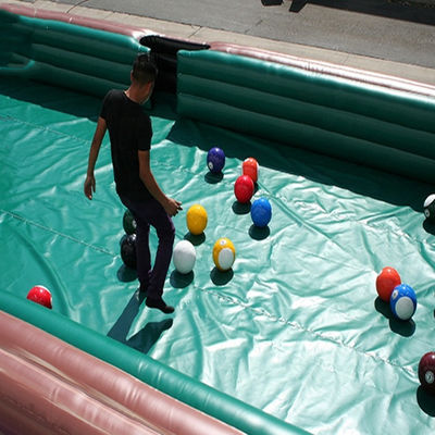Customized PVC Tarpaulin Inflatable Soccer Billiard Pool Table for Interactive Games