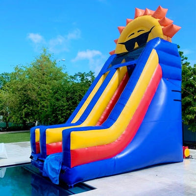 Detachable Pool Attached Party Rentals Commercial PVC Sun Theme Water Slide Inflatable