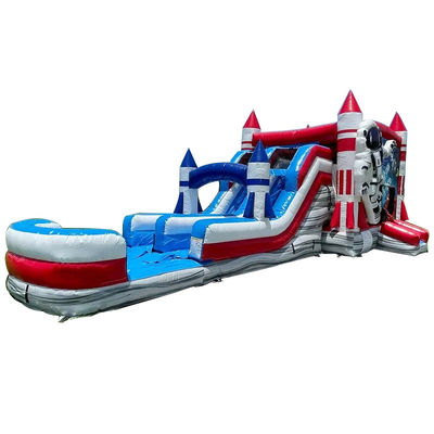 CE/EN71/EN14960 Certified Portable Inflatable Bouncy Castle with Red Rocket Design
