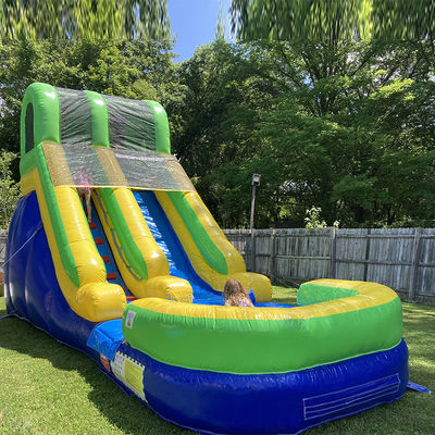 Commercial Dry and Wet 25ft Inflatable Water Slide with Pool Kids' Summer Water Game