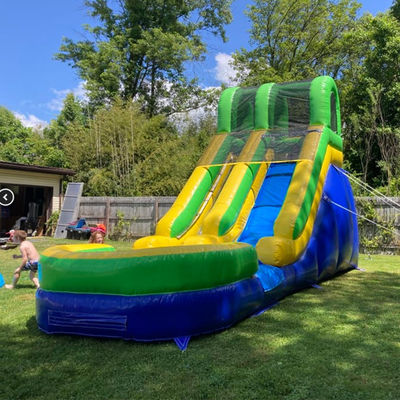 Commercial Dry and Wet 25ft Inflatable Water Slide with Pool Kids' Summer Water Game