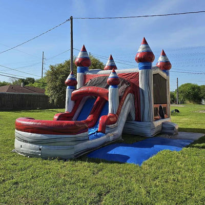 Unisex Kids Play Inflatable Bouncer House with Slide Pool and Commercial PVC Material
