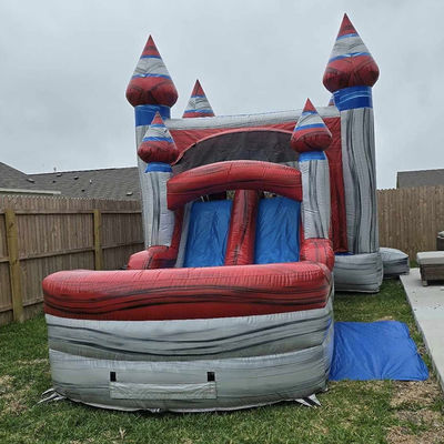 Unisex Kids Play Inflatable Bouncer House with Slide Pool and Commercial PVC Material