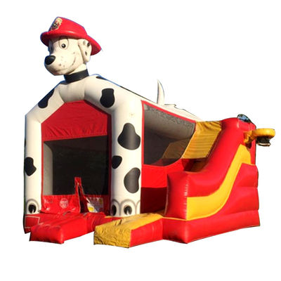 Dalmatian Dog Bounce House Inflatable Castle Bouncer House with Slide and Accessories