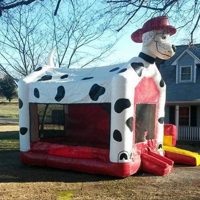 Dalmatian Dog Bounce House Inflatable Castle Bouncer House with Slide and Accessories