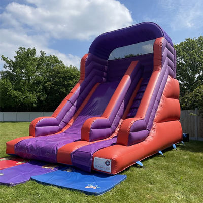 Backyard Bouncing Jumping Dry Slide for Kids and Adults Indoor PVC Purple Water Slide