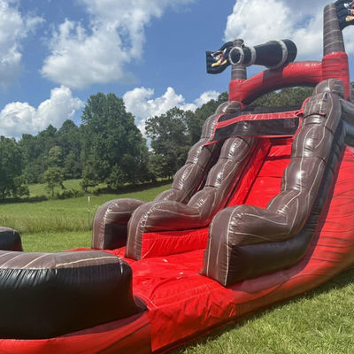 Amusement Water Park Equipment Pirate Water Slide Inflatable with Pool PVC Commercial