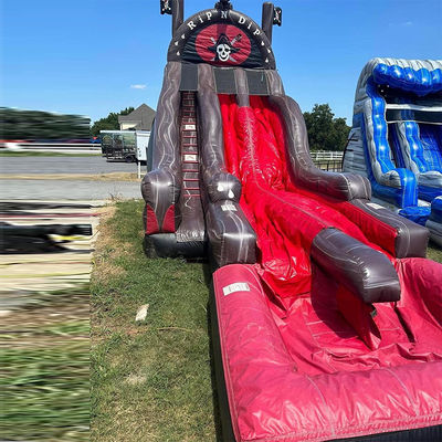 Double Slip n Slide and Pool Outdoor Inflatable Bounce House for Occasions