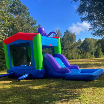 0.55mm Plato PVC Tarpaulin Inflatable Combo Castle Slide and Pool for Kids Party Play