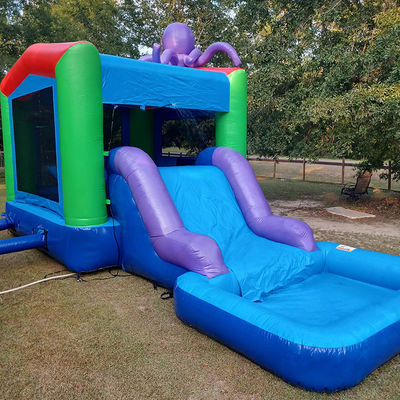 0.55mm Plato PVC Tarpaulin Inflatable Combo Castle Slide and Pool for Kids Party Play