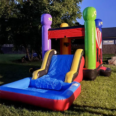 Kids' Customized Color Castle Themed Inflatable Bouncing Castle with Slide Combo