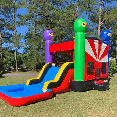 Kids' Customized Color Castle Themed Inflatable Bouncing Castle with Slide Combo