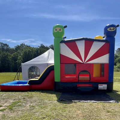 Kids' Customized Color Castle Themed Inflatable Bouncing Castle with Slide Combo