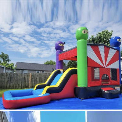 Kids' Customized Color Castle Themed Inflatable Bouncing Castle with Slide Combo