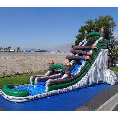 Commercial Renting Kids Inflatable Games Backyard Log Jammer Water Slide with Pool
