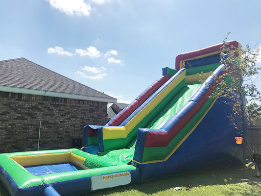 Rent a Green Bounce Jump Water Slide Inflatable Cube Pool for Commercial Occasions
