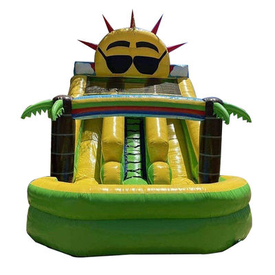 Kids' Inflatable Toys Outdoor Small Sun Bounce Slide with Pool and Dual Slip n' Slide