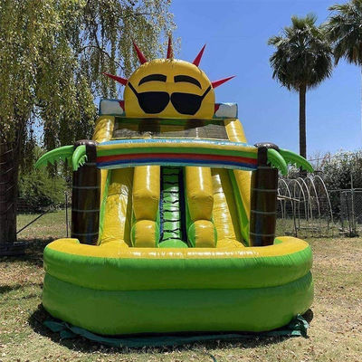 Kids' Inflatable Toys Outdoor Small Sun Bounce Slide with Pool and Dual Slip n' Slide