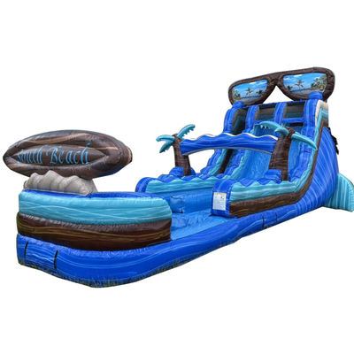 Get Ready to Make a Splash 40ft Inflatable Water Slide with Pool and Huge Surfboard