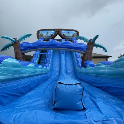Get Ready to Make a Splash 40ft Inflatable Water Slide with Pool and Huge Surfboard