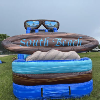Get Ready to Make a Splash 40ft Inflatable Water Slide with Pool and Huge Surfboard