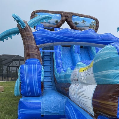Get Ready to Make a Splash 40ft Inflatable Water Slide with Pool and Huge Surfboard